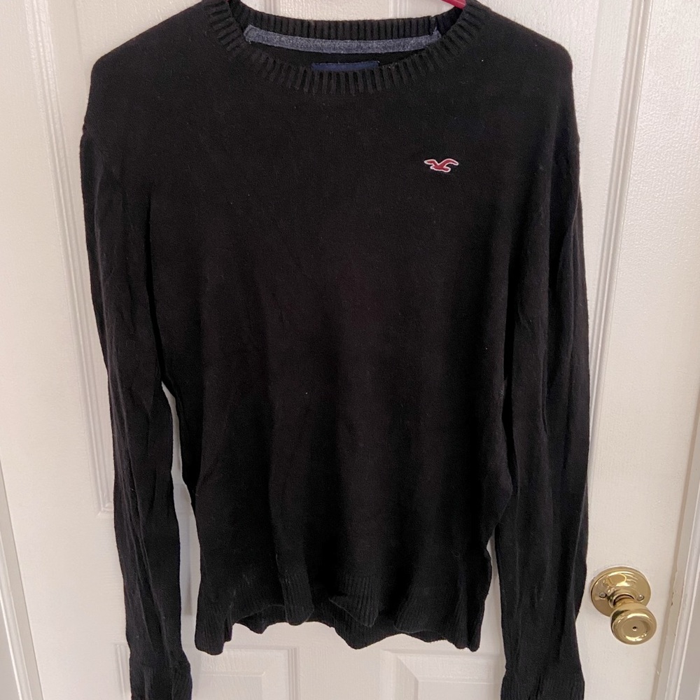 Hollister Lightweight V-Neck Sweater Black